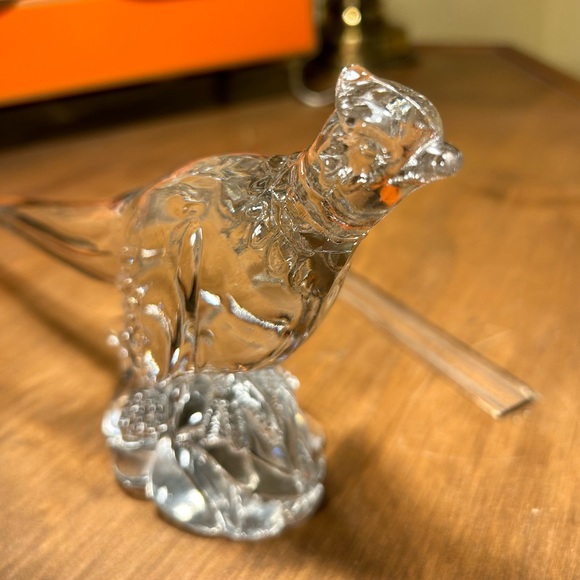 Heisey Glass Animal Ringneck Pheasant Figurine 11.5"-long 1942-1953 Vintage - Picture 5 of 10